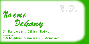 noemi dekany business card
