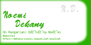 noemi dekany business card